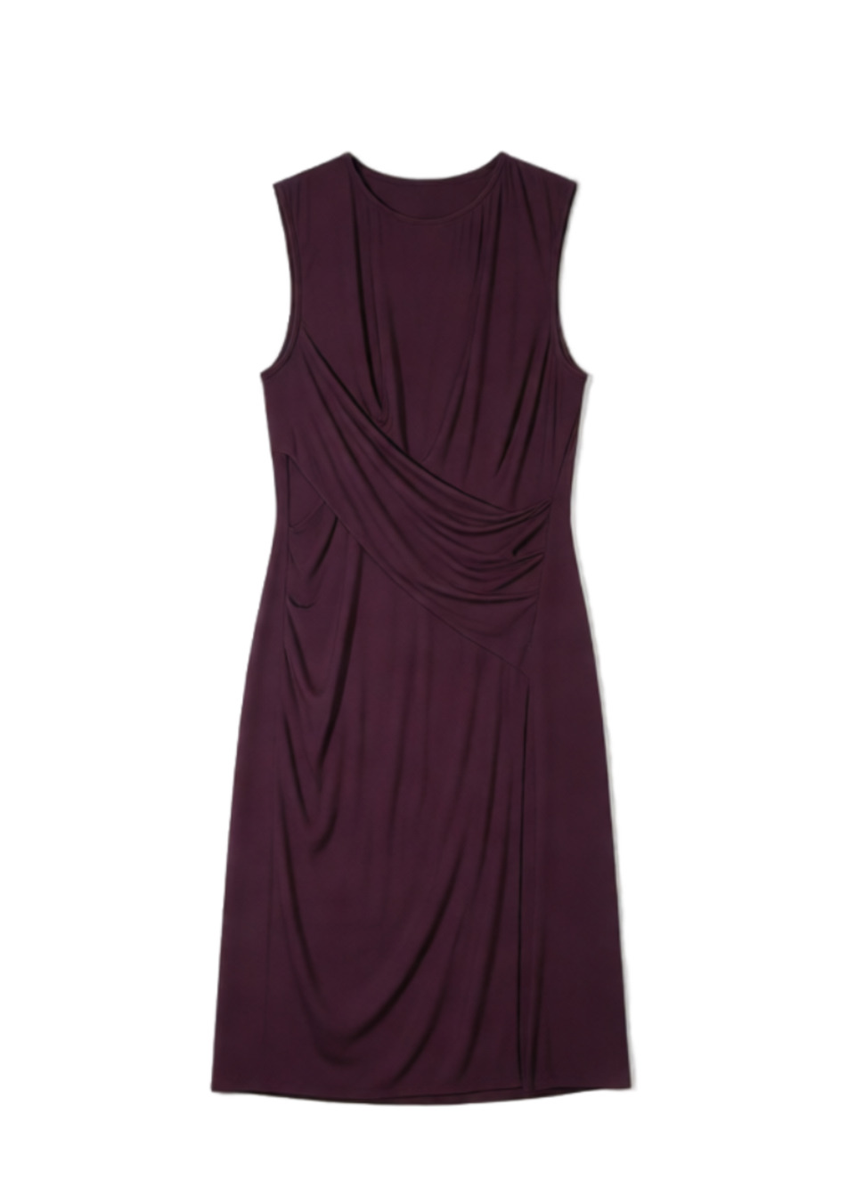 NWT KUT from the Kloth Mollee Ruched Sheath Dress Size 14 Plum Chic